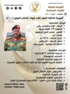 قائد قوات الدفاع الجوي السودان 